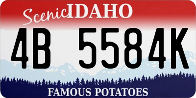 ID license plate 4B5584K