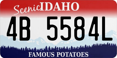 ID license plate 4B5584L