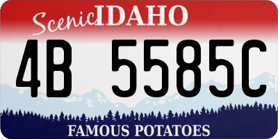 ID license plate 4B5585C