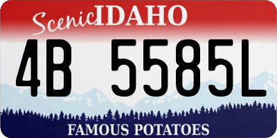 ID license plate 4B5585L