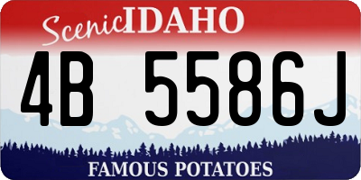 ID license plate 4B5586J