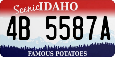 ID license plate 4B5587A