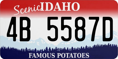 ID license plate 4B5587D