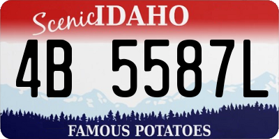ID license plate 4B5587L