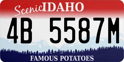 ID license plate 4B5587M