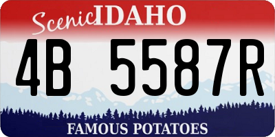 ID license plate 4B5587R