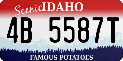 ID license plate 4B5587T