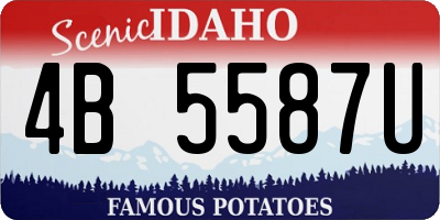 ID license plate 4B5587U