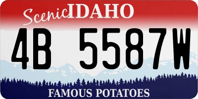 ID license plate 4B5587W