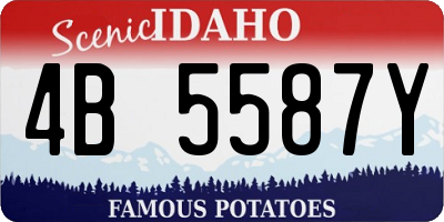 ID license plate 4B5587Y