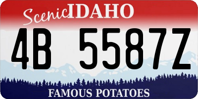 ID license plate 4B5587Z