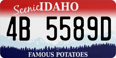 ID license plate 4B5589D