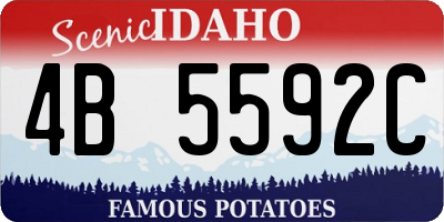 ID license plate 4B5592C