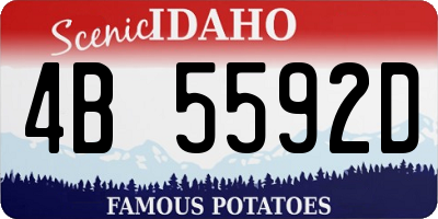 ID license plate 4B5592D