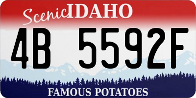 ID license plate 4B5592F