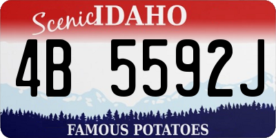 ID license plate 4B5592J