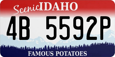 ID license plate 4B5592P