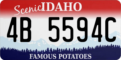 ID license plate 4B5594C