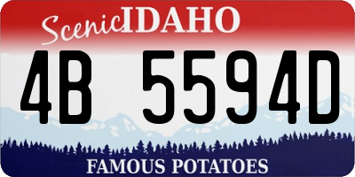 ID license plate 4B5594D