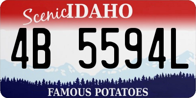 ID license plate 4B5594L