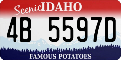 ID license plate 4B5597D