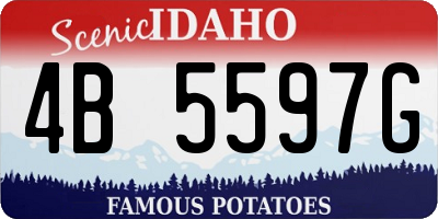 ID license plate 4B5597G