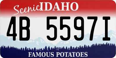 ID license plate 4B5597I