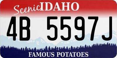 ID license plate 4B5597J