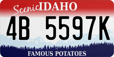 ID license plate 4B5597K