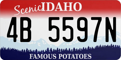 ID license plate 4B5597N
