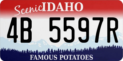 ID license plate 4B5597R