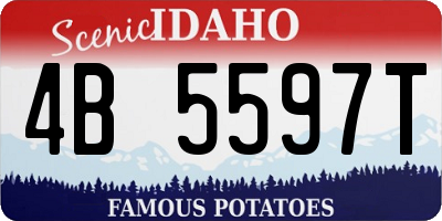 ID license plate 4B5597T