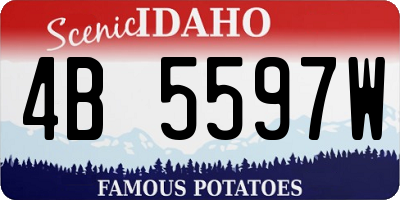 ID license plate 4B5597W