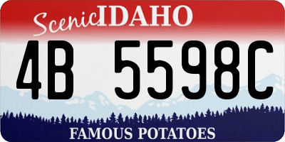 ID license plate 4B5598C