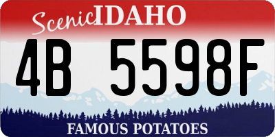 ID license plate 4B5598F