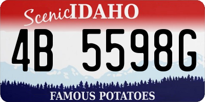 ID license plate 4B5598G