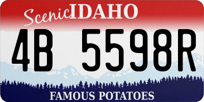 ID license plate 4B5598R