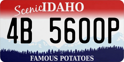 ID license plate 4B5600P