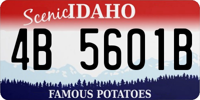 ID license plate 4B5601B