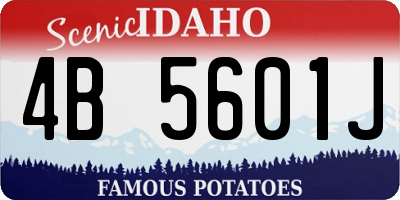 ID license plate 4B5601J