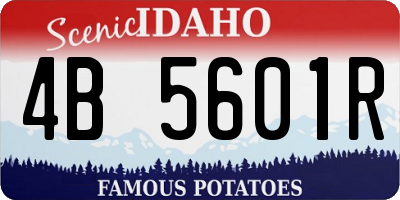ID license plate 4B5601R