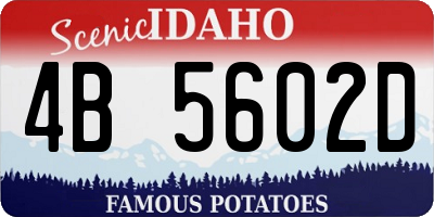 ID license plate 4B5602D
