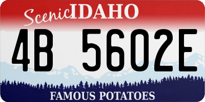 ID license plate 4B5602E