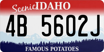 ID license plate 4B5602J