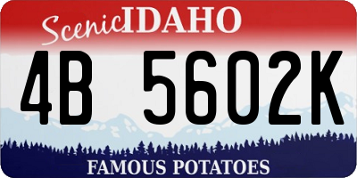 ID license plate 4B5602K