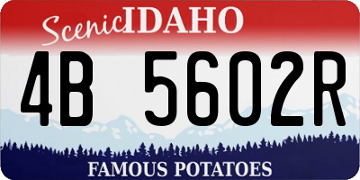 ID license plate 4B5602R