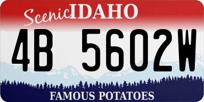 ID license plate 4B5602W