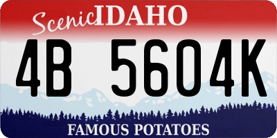 ID license plate 4B5604K
