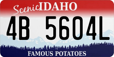 ID license plate 4B5604L