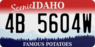 ID license plate 4B5604W